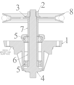 Spindle Diagram and Parts List for ZT1-42KW (17RIEACE010)(2022) Cub Cadet Lawn Tractor